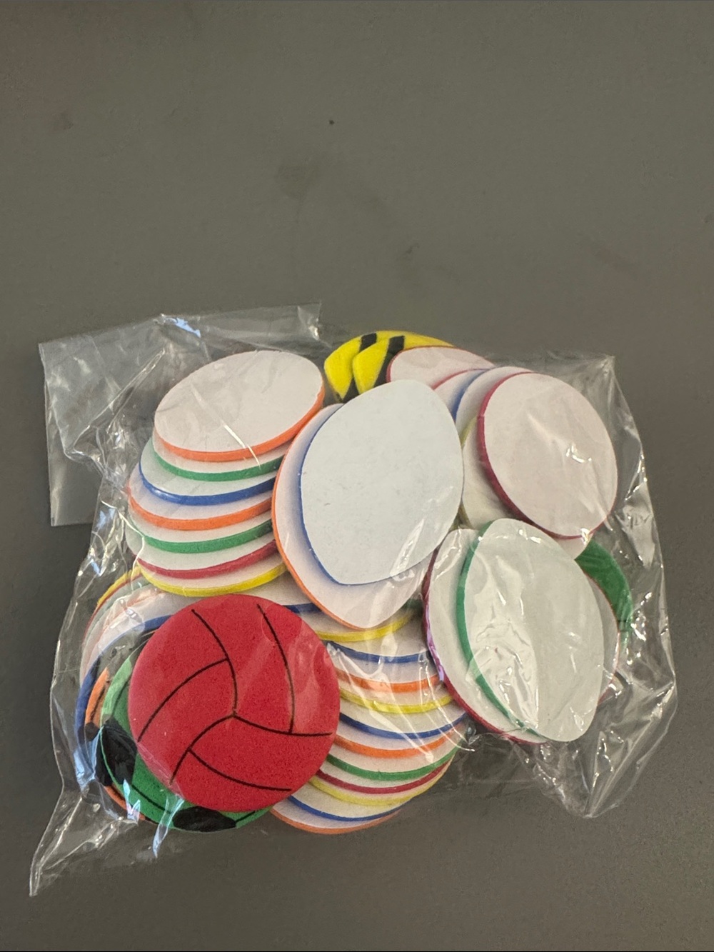 Party Foam Game Discs stickers - Multicolor Pack